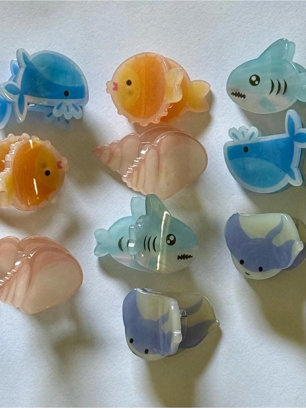 Cute Ocean Animal Fish Hair Clips - Blue, Orange, Pink